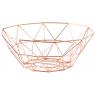 Copper-colored metal baskets