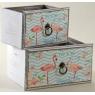 Wood baskets Flamingo