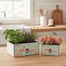 Wood baskets Flamingo
