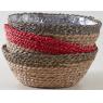 Two-tone hyacinth basket