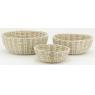 Set of 3 seagrass baskets 