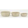 Set of 3 seagrass baskets 