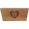 Wooden basket Edelweiss and heart design