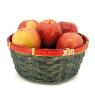 Round stained bamboo basket