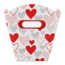 Rectangular cardoard basket Heart