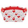 Rectangular cardoard basket Heart