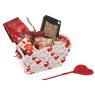 Rectangular cardoard basket Heart