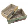 Rectangular recycled wood drawers