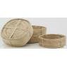 Rattan squared baskets