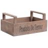 Wood basket with printing Produits du Terroir