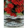Half willow and wood basket