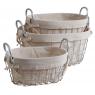 Silver color metal baskets