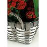 Oval whitewashed paper rope and wooden basket