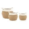Corbeilles en corde de coton et jute
