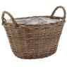 Oval unpeeled willow basket