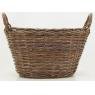 Oval unpeeled willow basket