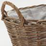 Oval unpeeled willow basket