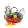 Rusty wire hen basket