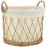 Laundry basket in buff willow