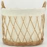 Laundry basket in buff willow