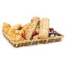 Rectangular bamboo and fern basket