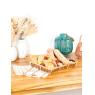 Rectangular bamboo and fern basket