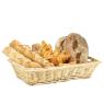 Rectangular white willow basket