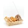 Rectangular white willow basket