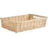 Rectangular white willow basket