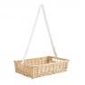 Rectangular white willow basket