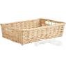 Rectangular white willow basket