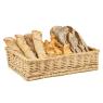 Rectangular white willow basket