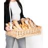 Rectangular white willow basket