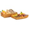Rectangular polyrattan basket