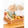 Rectangular polyrattan basket