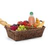 Brown stained recycled paper basket