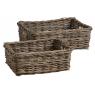 Grey pulut rattan baskets