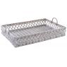 Rectangular white washed rattan baskets