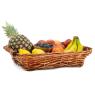 Stained half willow rectangular basket