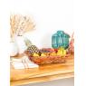 Stained half willow rectangular basket