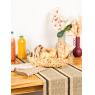 Natural wood rectangular basket