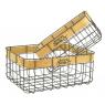Rectangular metal and wood baskets Atelier des Saveurs