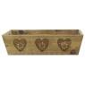 Pine wod basket - Heart and Edelweiss