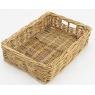 Rectangular rattan basket