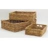 Rectangular rattan basket