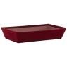 Rectangular carton box in red velvet