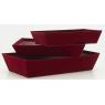 Rectangular carton box in red velvet