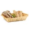 Rectangular natural split willow basket