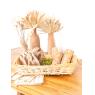 Rectangular natural split willow basket