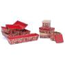 Red cardboard box